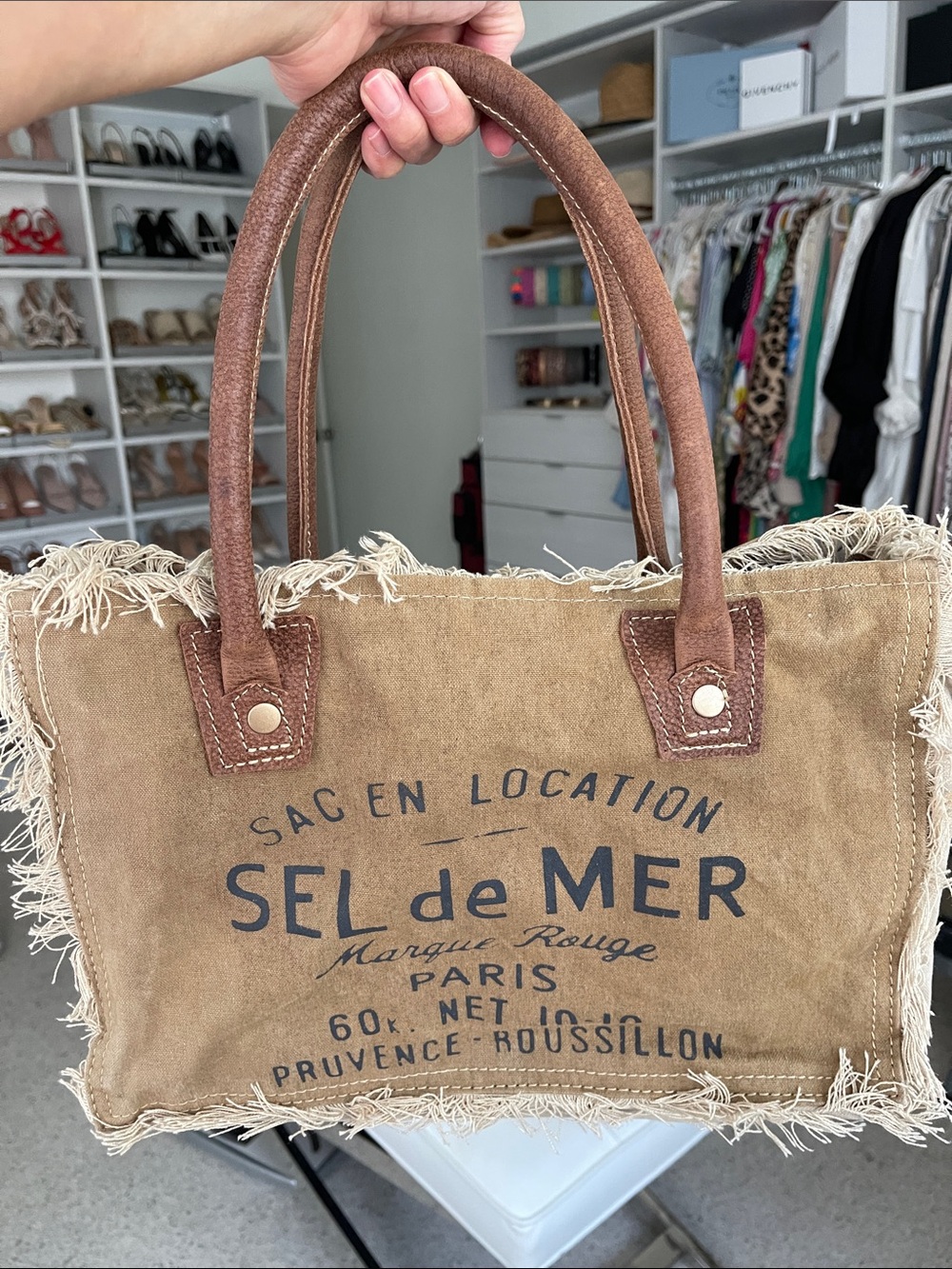 Canvas Tote Bag in Brown